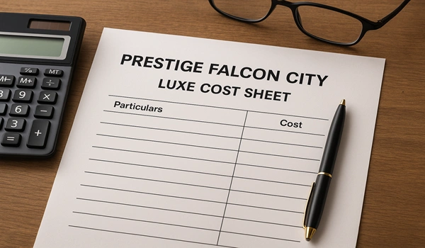 Prestige Olive Oak Cost Sheet